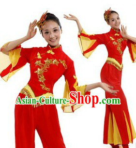 Red New Year Stage Performance Dance Costume for Women