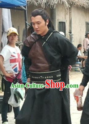 Ancient Chinese Black Knight Costumes for Men