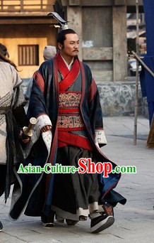 Ancient Chinese Government Official Royal Family Male Costumes and Coronet