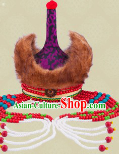 Ancient Chinese Mongolian Princess Hat for Children Girls