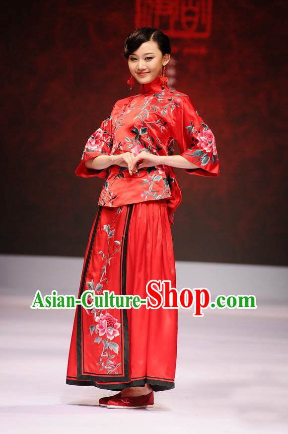 Chinese Brocade Kimono Wedding dress