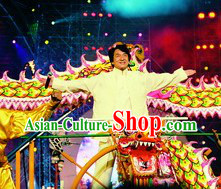 Happy New Year Celebration Supreme Luminous Dragon Dancing Costumes Complete Set
