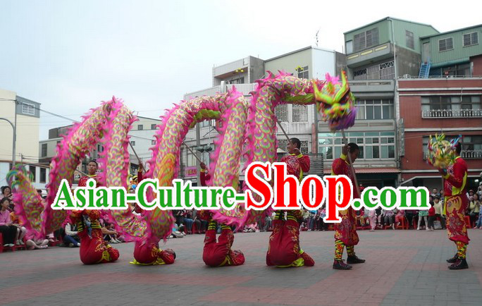 Supreme New Year Celebration Parade Fluorescent Dragon Dance Equipment Complete Set