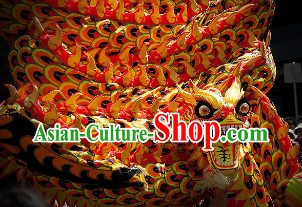 Professional Dragon Dance Costume Complete Set for 9-10 People