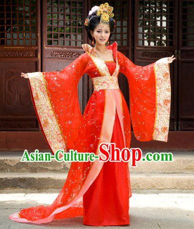 Ancient Chinese Red Empress Costumes for Women