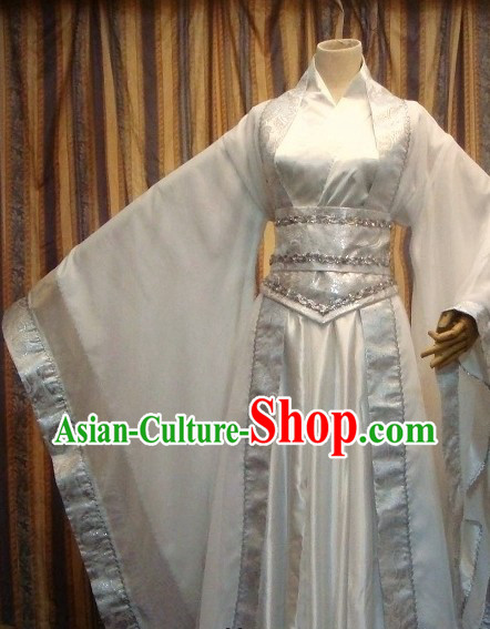 Ancient Chinese White Bridegroom Wedding Dress for Men