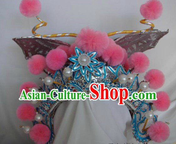 Chinese Classical Peking Opera Butterfly Helmet Headpiece