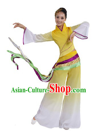 Chinese Classical Dance Costume and Headpiece for Women