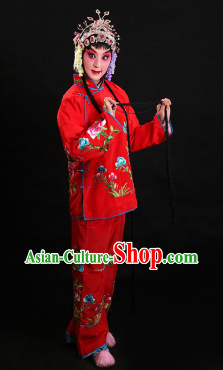 Red Chinese Peking Opera Costumes for Women