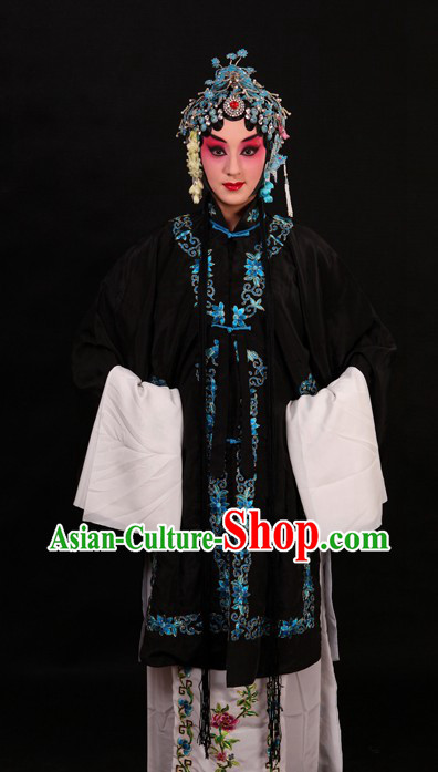 Black Chinese Opera Qing Yi Dan Costumes for Women