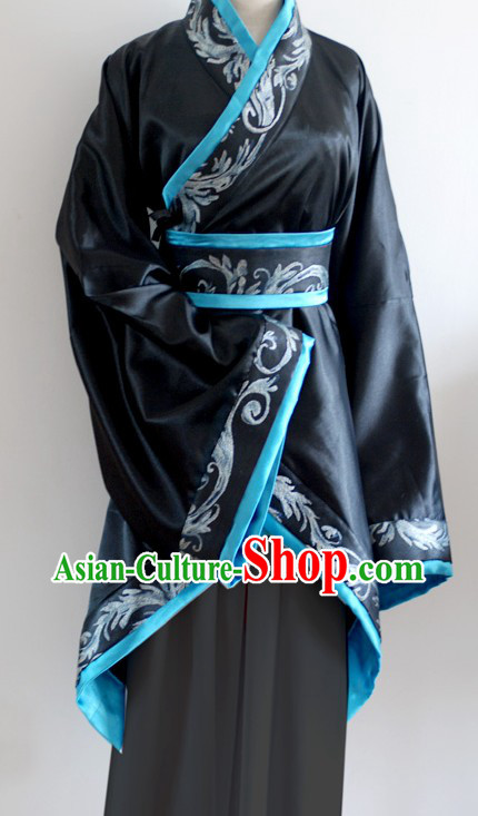 Ancient Chinese Black Skirt Clothing for Women
