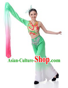 Traditional Chinese Classical Dance Costumes and Hair Accessories for Women