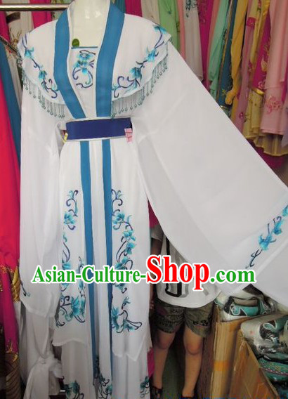 Ancient Chinese Opera White Robe for Women