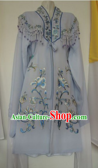 Ancient Chinese Flower Embroidery Long Sleeve Costumes