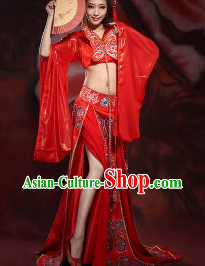 Traditional Ancient Chinese Sexy Dancer Butterfly Costumes