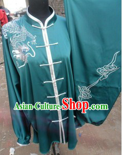 Traditional Chinese White Silk Martial Arts Clothing