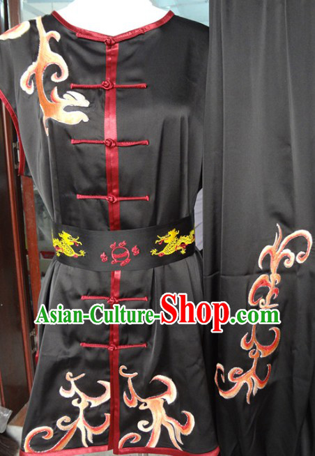Traditional Chinese Black Dragon Martial Arts Wushu Clothes