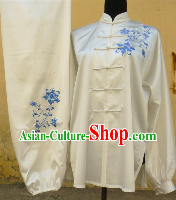 Chinese Flower Embroidery Tai Ji and Martial Arts Competition Suit