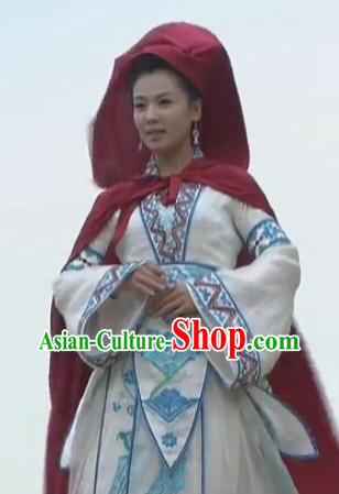 Traditional Chinese Goddess Matsu of the Sea Ma Zu Costumes and Hair Accessories Complete Set