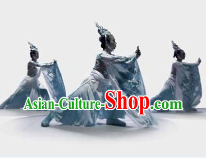 Wudang Mountain Tai Chi Performer Costume and Head Pieces for Men