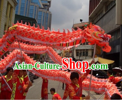 Supreme Chinese Customs Fluorescent Dragon Dancing Equipments for Nine to Ten Dancers