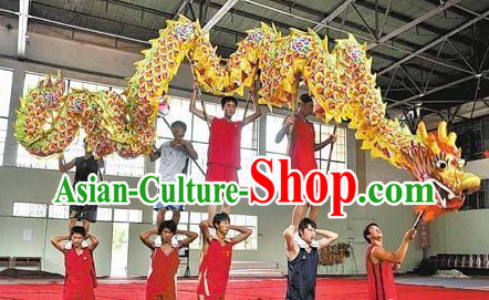 Chinese New Year Celebration and Competition Flower Cloud Dragon Dancing Costumes for Ten People