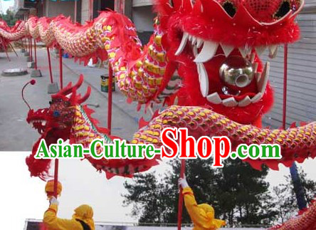 Red Zhejiang Province Armor Dragon Dance Costume Prop for Adults