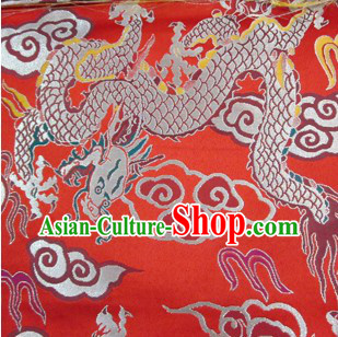 Red Dragon Tibetan Style Fabric