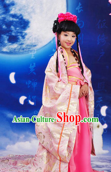 Ancient Chinese Tang Dynasty Princess Clothing for Girls
