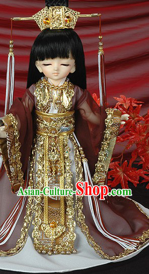 Ancient China Emperor Outfits and Imperial Coronet for Boys