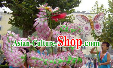 Ancient Chinese Style Lotus Dragon Dance Props for Children