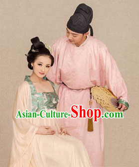 Traditional Ancient Chinese Tang Dynasty Pregant Couple Outfits Costumes