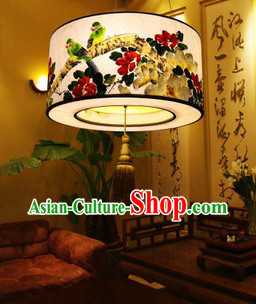 Classic Hand Painted Traditional Chinese Birds and Flower Painting Hanging Lantern
