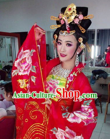 Ancient Chinese Stage Performance Style Empress Butterfly and Flower Suit