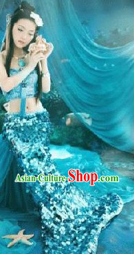 Ancient Chinese Sea Mermaid Costumes for Women