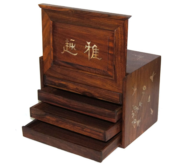 Traditional Chinese Rosewood Mahjong Box
