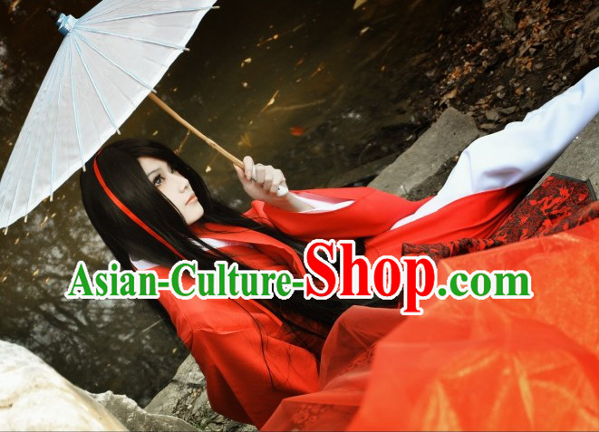 Ancient Chinese Red Hanfu Clothing Mysterious Celebrity Clothing