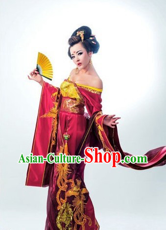 Red Chinese Classical Wedding Costumes for Brides
