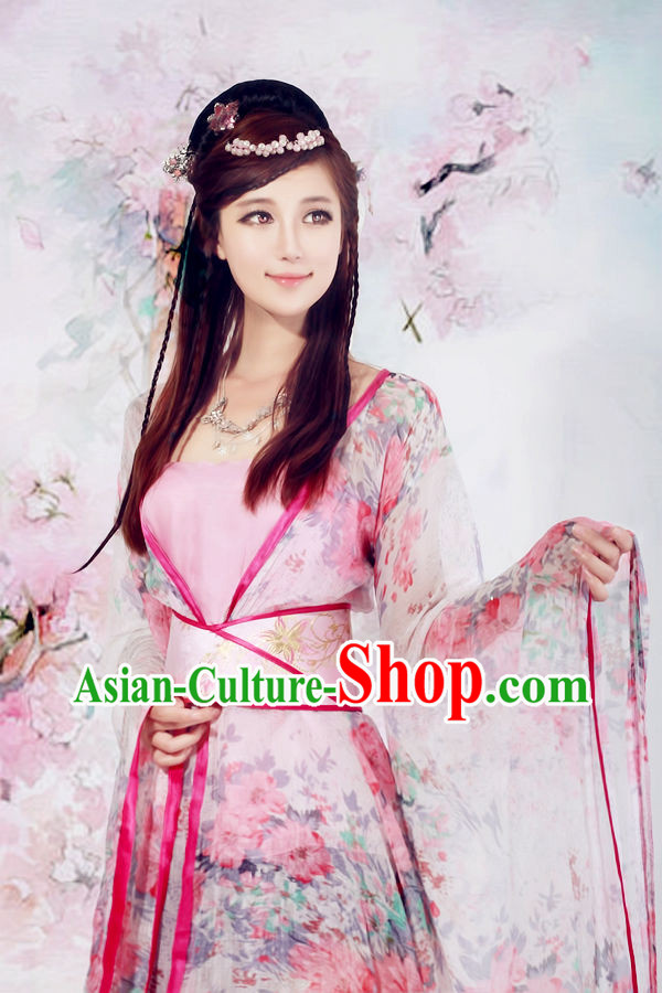 Shen Diao Xia Lv Huang Rong Flower Hanfu Clothing for Ladies