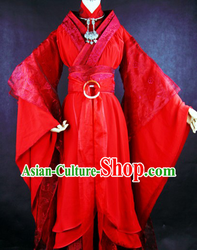 Ancient Chinese Mu Rongan Wedding Dresses Clothing Complete Set for Brides
