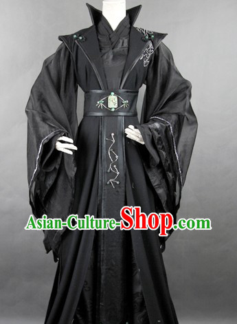Ancient Chinese Black Master Costumes for Men