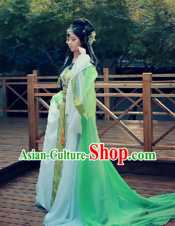 Ancient Chinese Chang An Huan Ye Goddness Costumes and Hair Accessories
