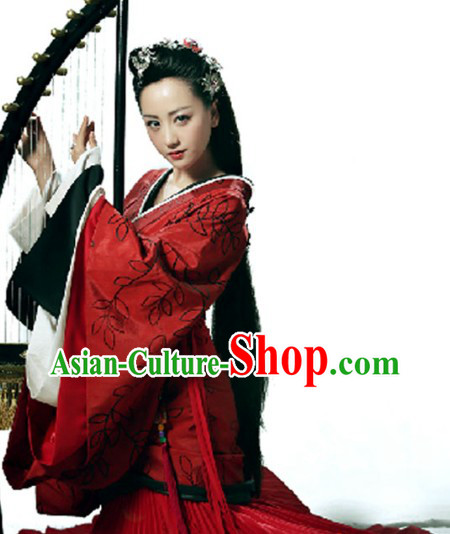 Song of Cloud TV Drama Ancient Chinese Palace Red Outfit for Women