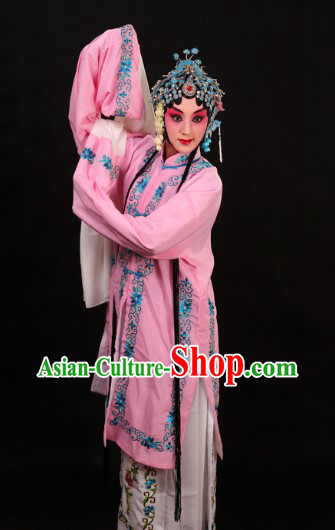 Pink Chinese Peking Opera Qingyi Dan Costume for Women