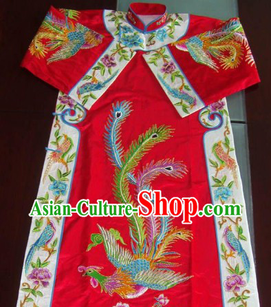 Ancient Chinese Opera Embroidery Phoenix Robe Qipao