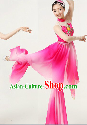 Mandarin Fan Dance Costume and Headpiece for Women