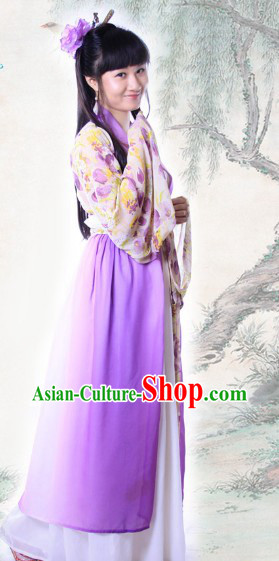 Traditional Ancient Chinese Tang Dynasty Flower Costumes for Women