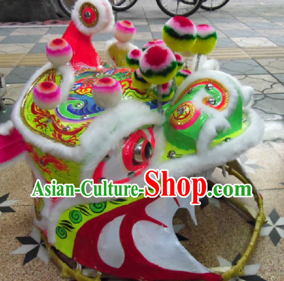 Chinese Folk Classic Mountain Lion Dance Costumes Complete Set for Adults