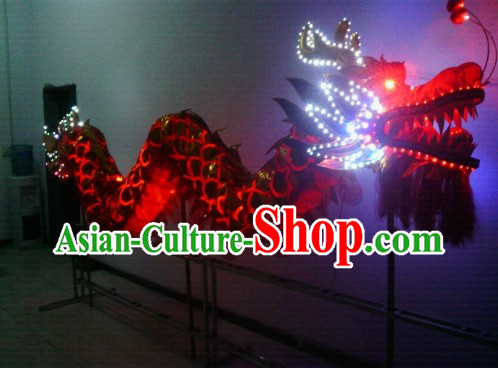LED Lights Dragon Dance Costumes Complete Set for 4 Children