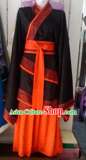 Ancient Chinese Black and Red Hanfu Clothes for Women